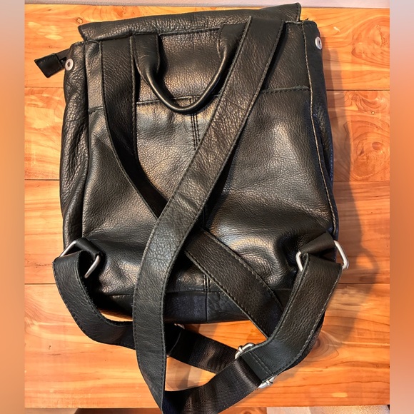 American Leather Co. Black Mini Leather Backpack - Picture 3 of 4